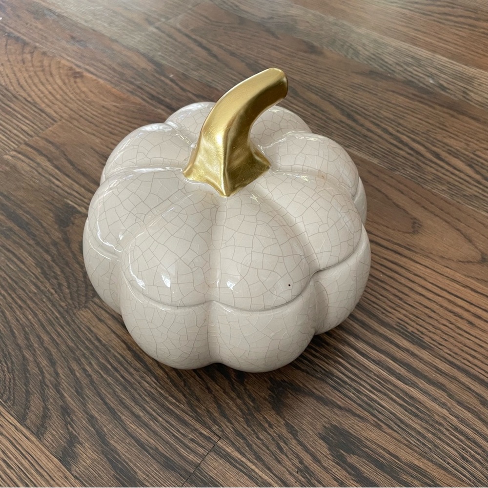 Ceramic Pumpkin Container